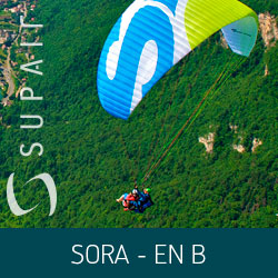 Parapente Supair SORA Voo Duplo - EN B